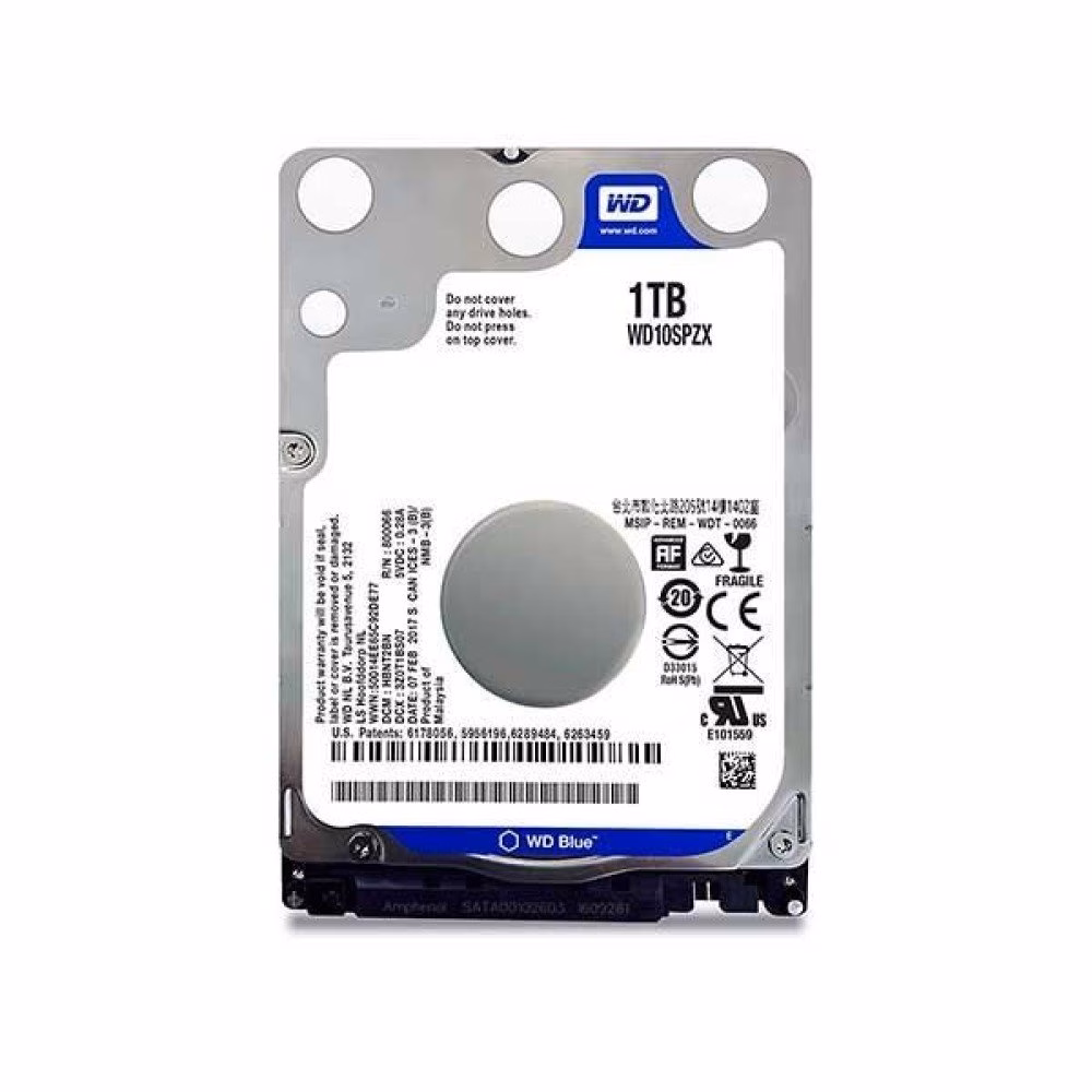 HD WD Blue 1TB 2.5" Notebook Sata 3, WD10SPZX