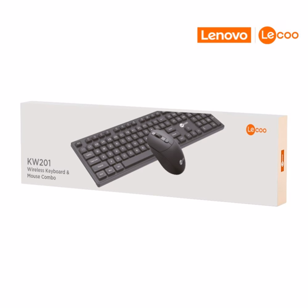 Kit Teclado e Mouse Sem Fio Lenovo Lecoo ABNT2 - KW201 - Imagem 4