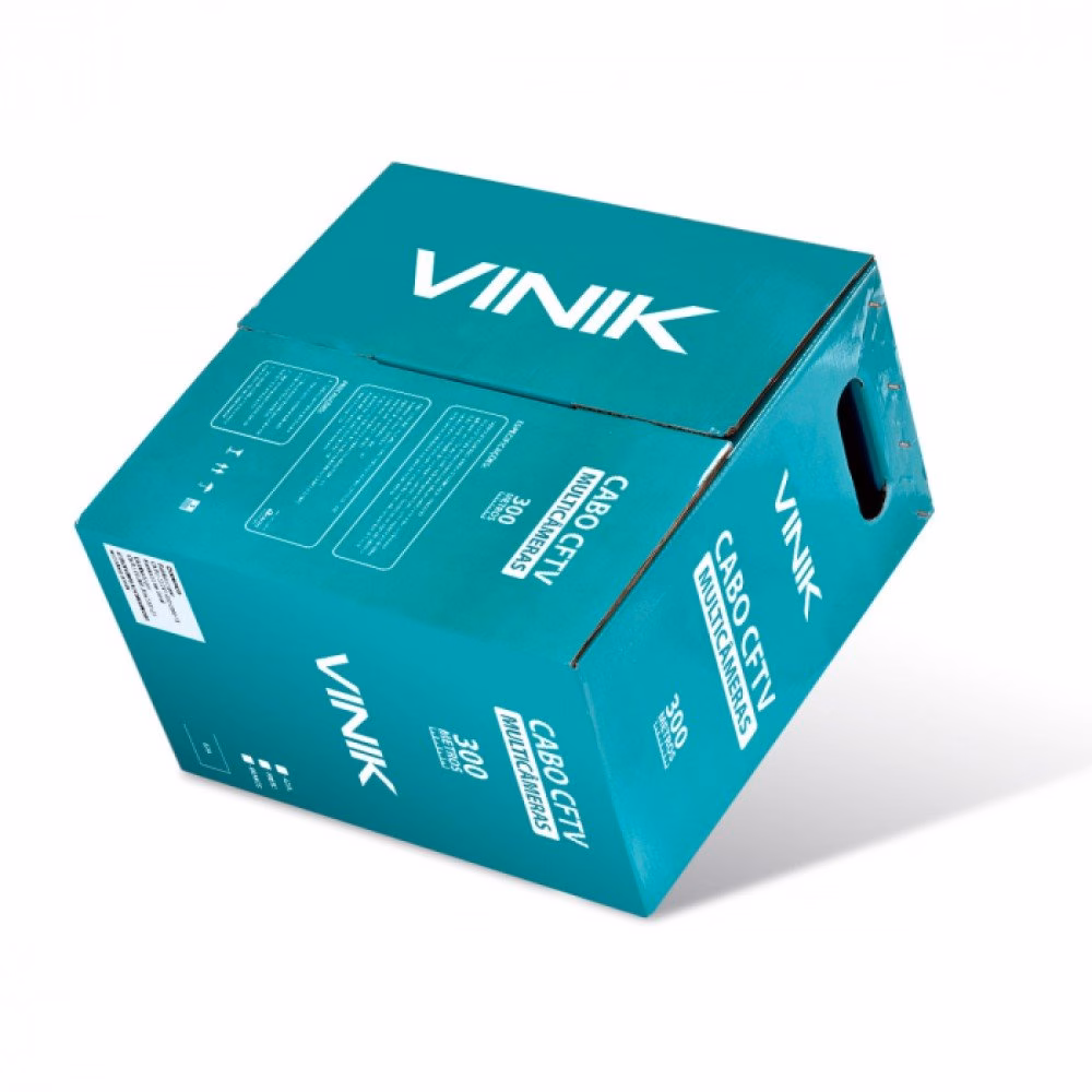 Cabo CFTV Multicameras 4 pares 24 AWG 300 Metros Azul Vinik - Imagem 3