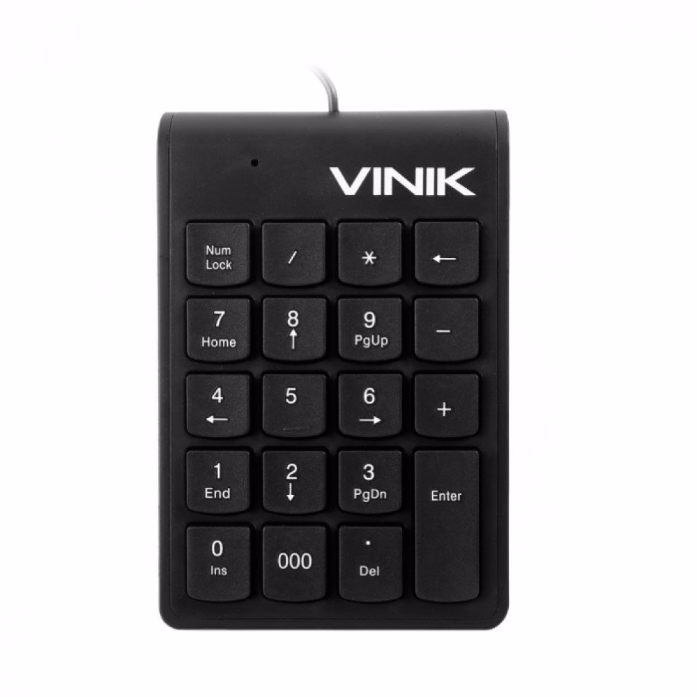 Teclado Numerico Vinik USB Dynamic 20 Teclas Cabo de 1.8M Preto - DT91