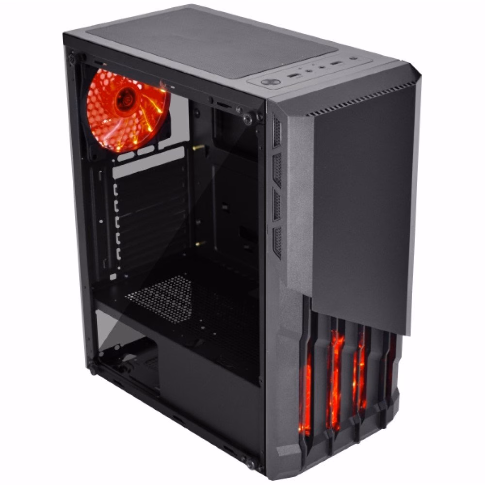 Gabinete Gamer K-Mex MONSTRO, 1 Cooler FAN Vermelho, Sem Fonte, CG-03AA - Imagem 2