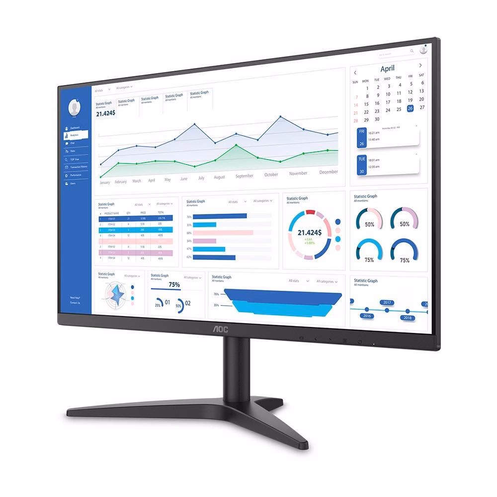 Monitor AOC 27" LED Full HD, 75Hz, 8ms, HDMI e VGA, Adaptive-Sync, VESA - 27B1HM - Imagem 3