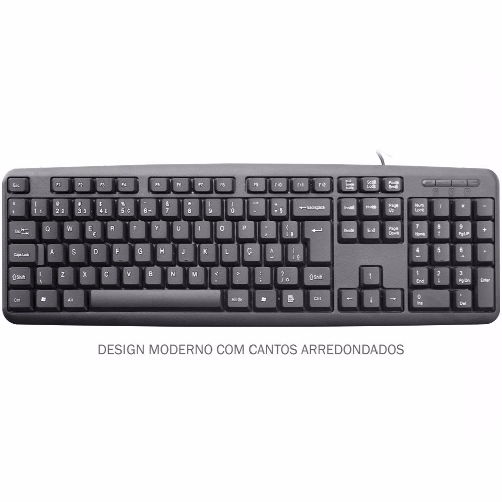 Teclado K-Mex KB-50TS, USB, ABNT2, Preto - Imagem 2