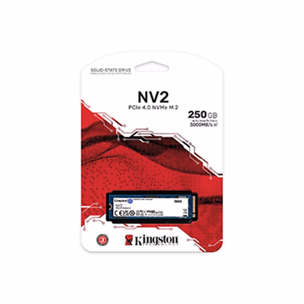 SSD Kingston NV2 250 GB, M.2 2280 PCIe, NVMe, Leitura: 3000 MB/s e Gravação: 1300 MB/s - SNV2S/250G - Imagem 3