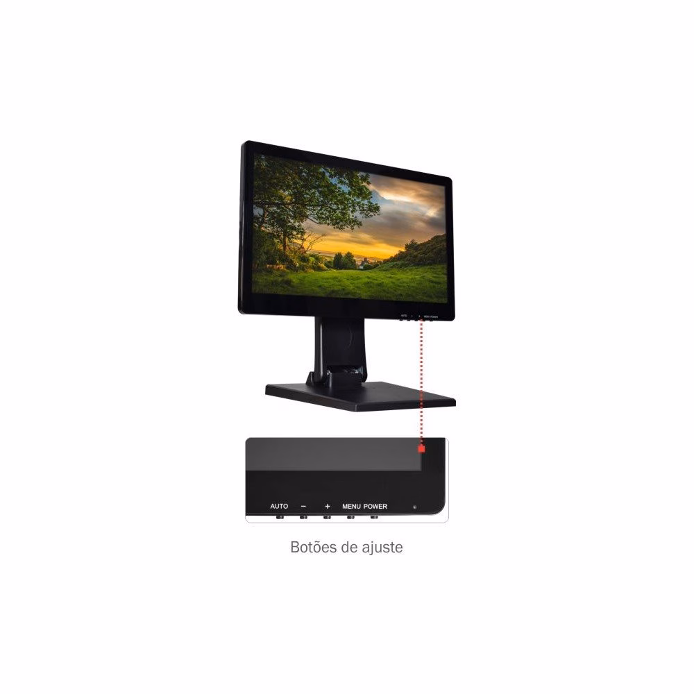 Monitor Touch K-Mex LP-16S1 LED 15,6" USB VGA HDMI - Imagem 7