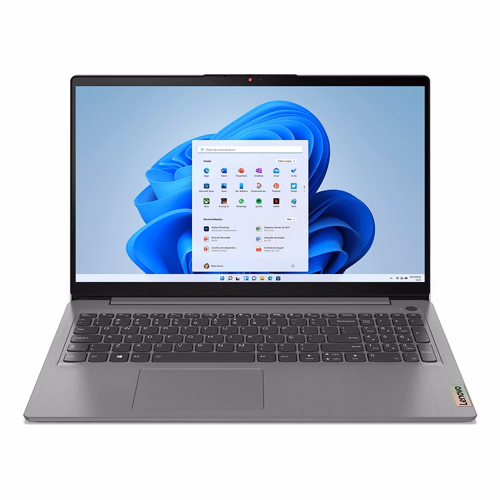 Notebook Lenovo Ideapad 3i i3-1115G4, 8GB, 256GB SSD, 15,6" Full HD, Windows 11 - 82MD0010BR