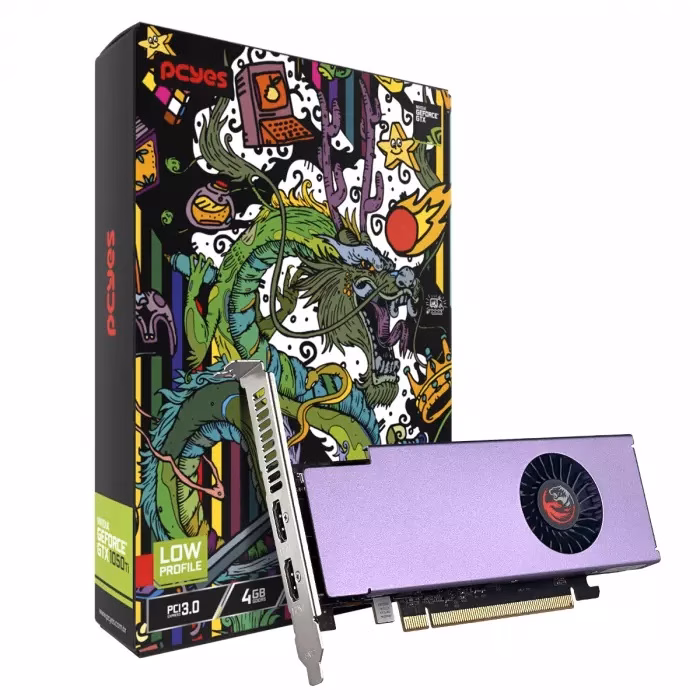 Placa De Video Nvidia Geforce GTX 1050 TI, 4GB GDDR5, 128 Bits, LOW PROFILE, Graffiti Series - PVGTX1050TILP4GB