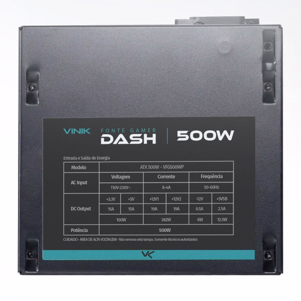 Fonte Vinik Gamer Dash, 500W, Preto - VFG500WP - Imagem 2