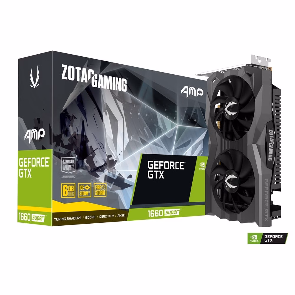 Placa de Video Zotac GeForce GTX 1660 Super 6GB GDDR6 AMP 192-bit, ZT-T16620D-10M
