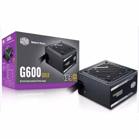 Fonte Cooler Master G600 600W, 80 Plus Gold, PFC Ativo, MPW-6001-ACAAG-BR