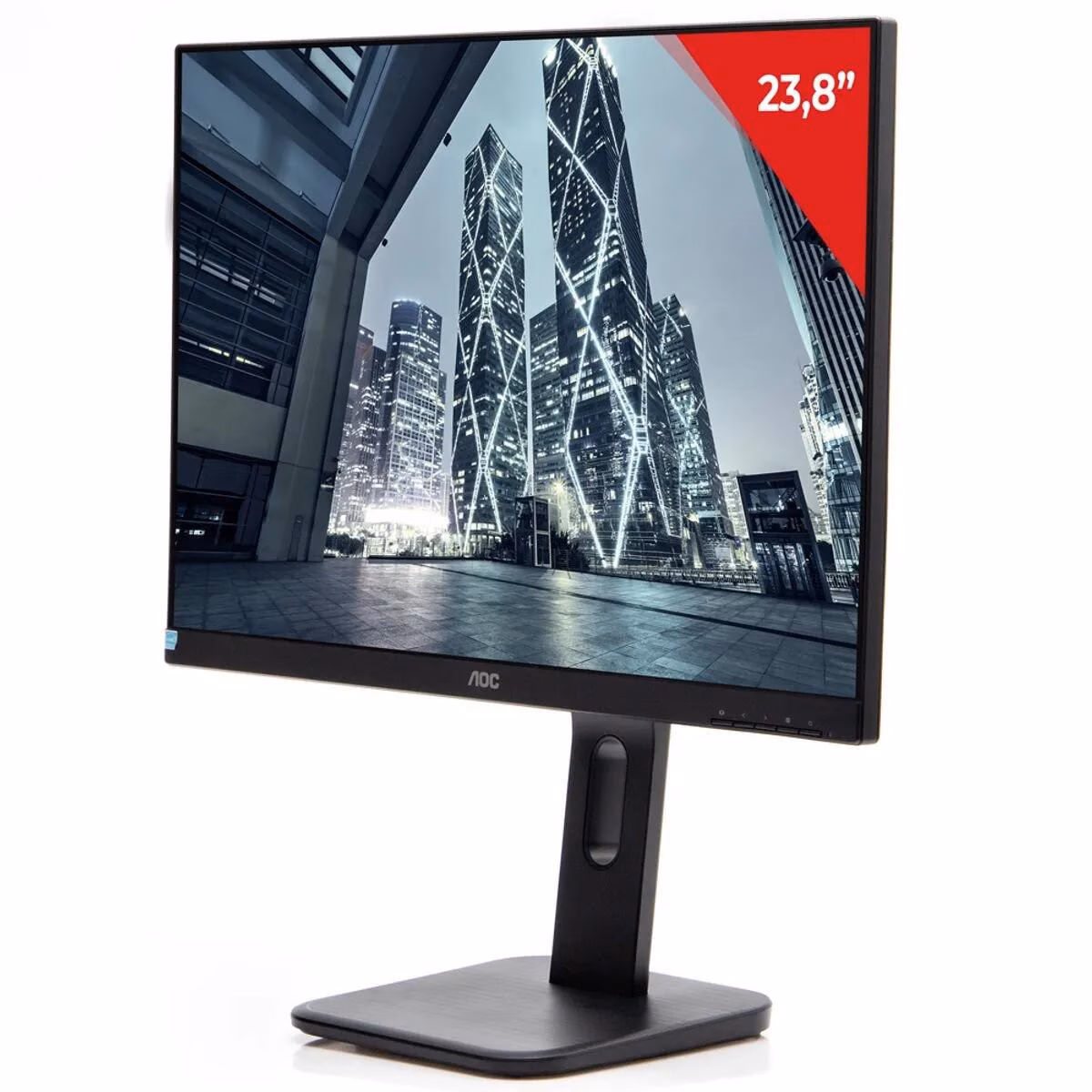 Monitor AOC 23,8'' Full HD, Base Ajustável, Display Port, Hub USB, 24P1U - Imagem 2