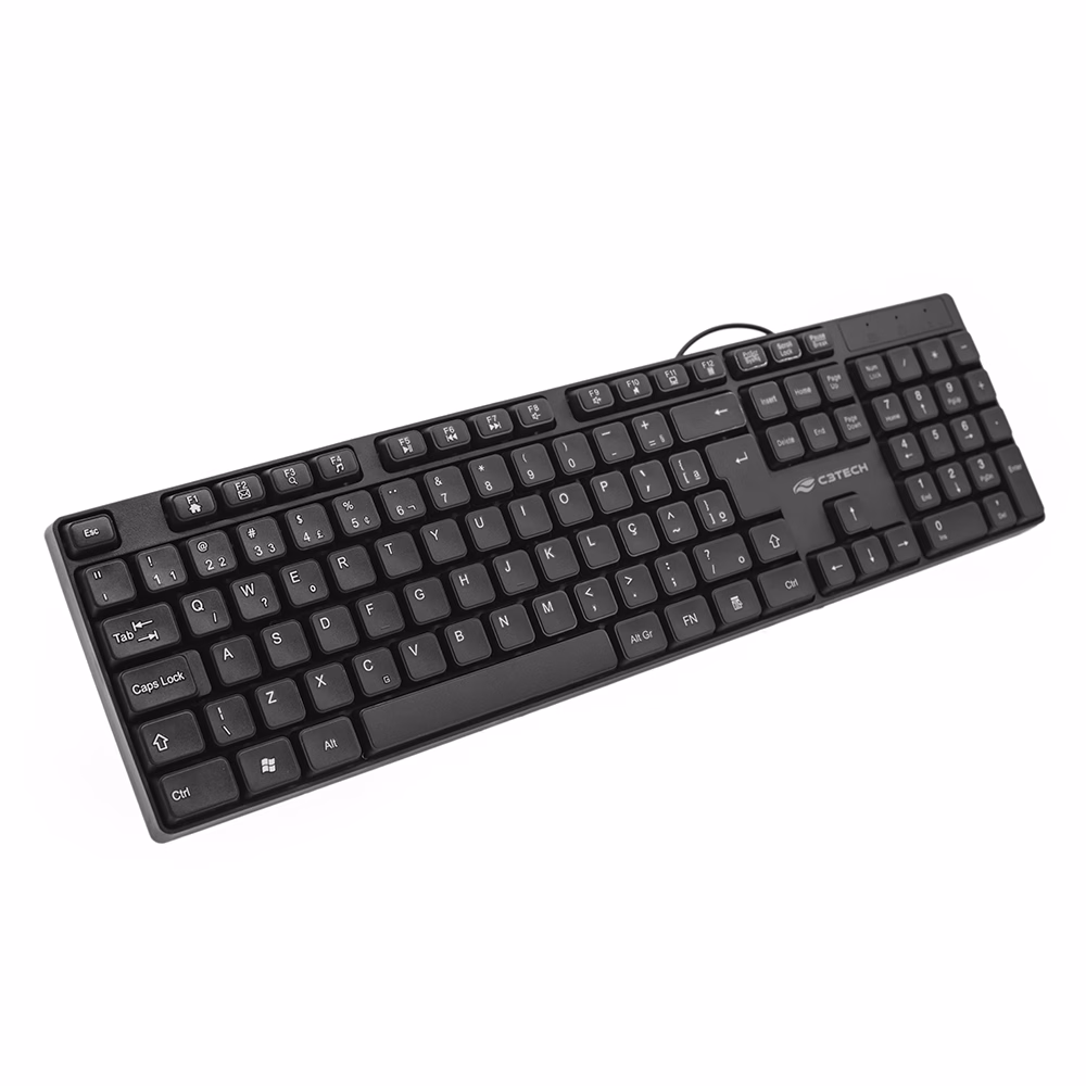 Teclado USB Multmídia KB-M10BK Preto C3Tech - Imagem 3