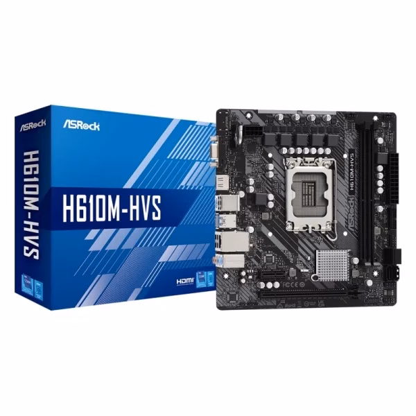 Placa Mãe AsRock H610M-HVS LGA 1700 DDR4 mATX