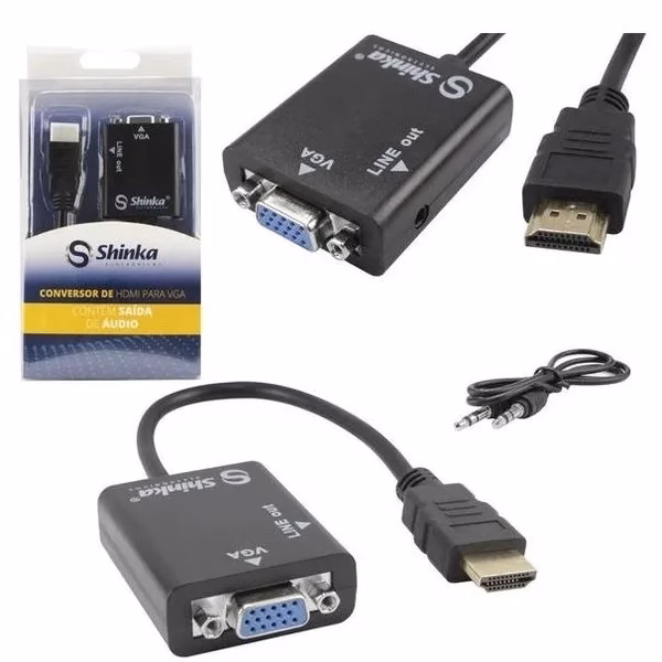 Cabo Adaptador Conversor hdmi Para Vga Shinka