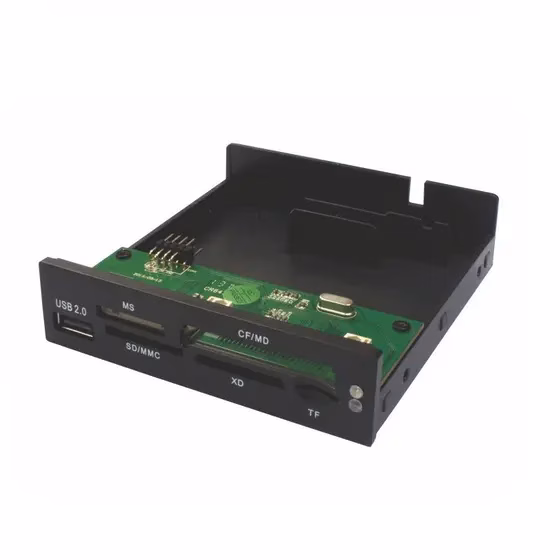 Leitor de Cartão K-Mex AC-F3221 Interno Baia 3,5” - Preto