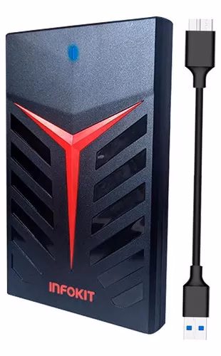 Case Gaveta Hd Ssd Externo 2.5 Pol Sata 3 Usb INFOKIT - ECASE-350 - Imagem 2