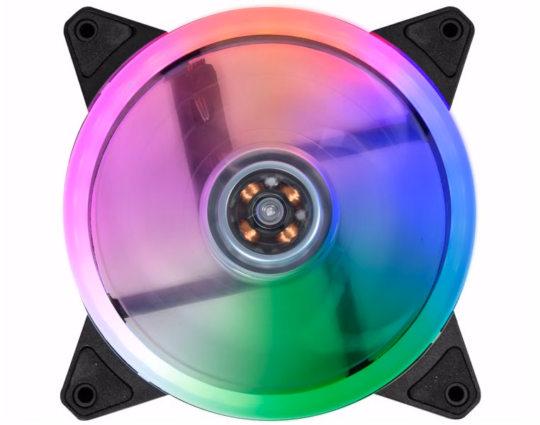 Cooler Fan K-Mex AA-FAF1, Rainbow, 120mm, Preto