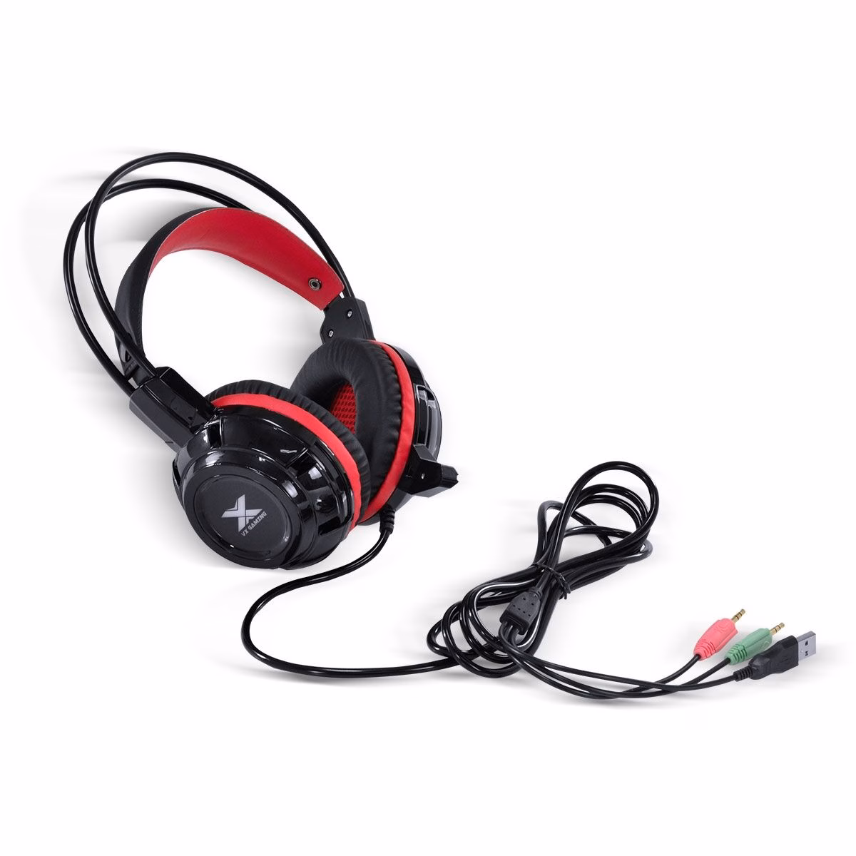 Headset Vx Gaming Vinik Taranis V2 P2 Com Microfone Cor Preto Cor Da Luz Vermelho - Imagem 5