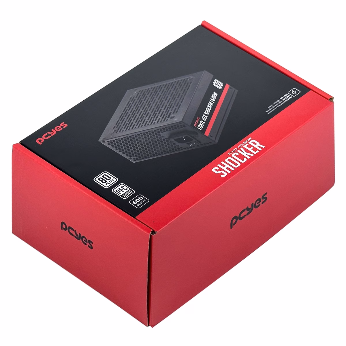 Fonte Gamer PcYes Shocker 600W 80 Plus White – PF600SHW - Imagem 8