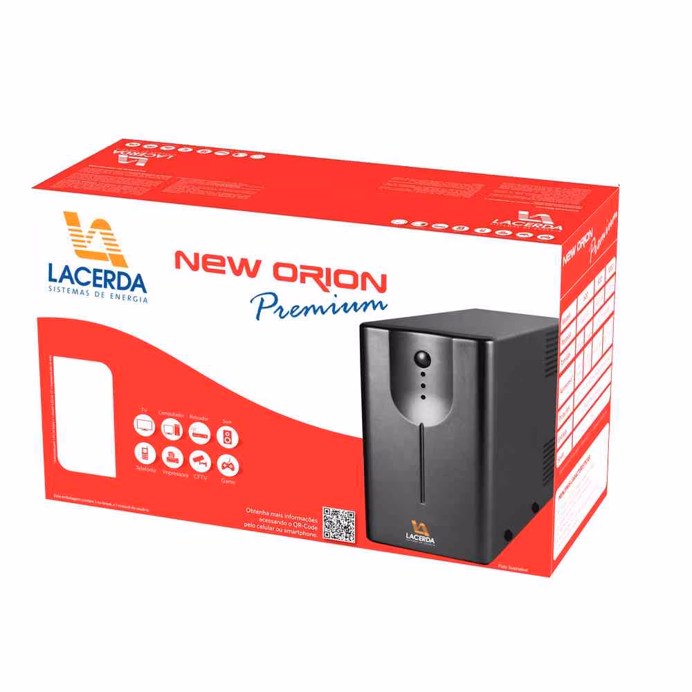 No-Break Lacerda 600 VA Entrada Bivolt e Saída 115V 1 Bateria 3 Tomadas - 010062111-X13 - Imagem 2