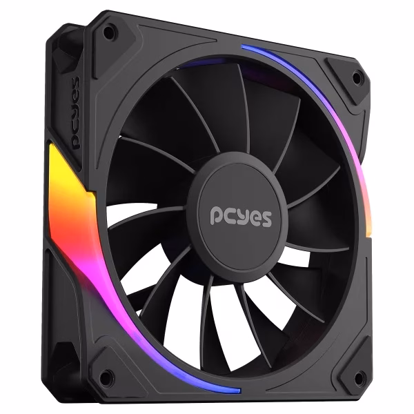 Cooler Fan Para Gabinete Sangue Frio 3 Argb Black Vulcan Reverse 120Mm Pcyes - Argbrvsf3Br