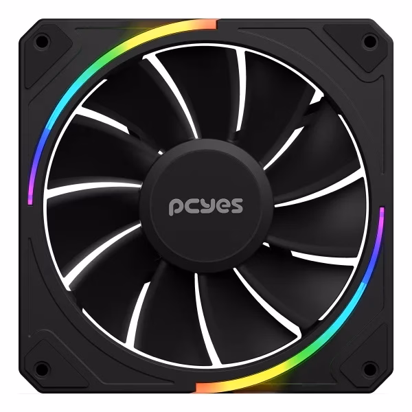 Cooler Fan Para Gabinete Sangue Frio 3 Argb Black Vulcan Reverse 120Mm Pcyes - Argbrvsf3Br - Imagem 3