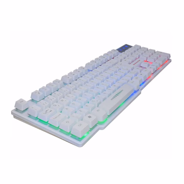 Kit Mouse e Teclado Gamer Branco - K-Mex KMW52+MOA8 Rainbow - Imagem 2