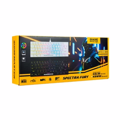 Teclado K-mex Mecânico Gamer Spectrafury Branco Kbw8 Rbg - Imagem 2