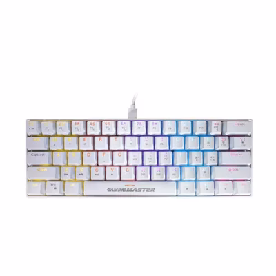 Teclado K-mex Mecânico Gamer Spectrafury Branco Kbw8 Rbg