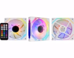 Kit Fan Cooler K-Mex 120M 3pç Infinite Space White ARGB AARA