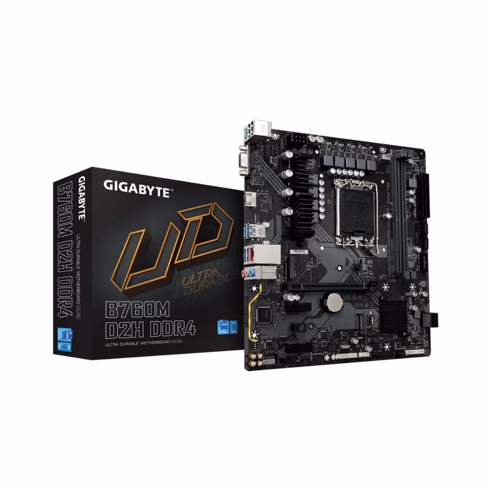 Placa Mãe Gigabyte B760M D2H DDR4, Chipset B760, Intel LGA 1700, M-ATX, DDR4