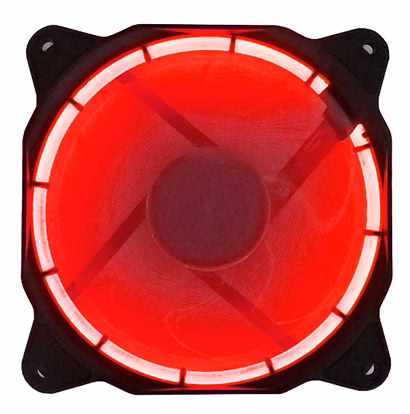 Cooler Fan 14 Led Vermelho 12CM 120X25 120MM 2 PLUGS DX-12F - Imagem 3