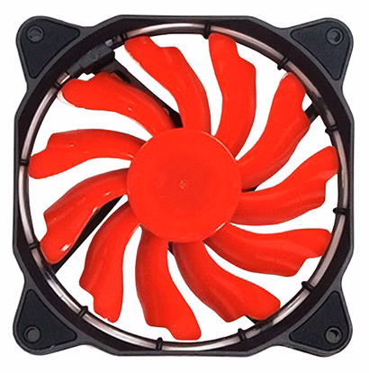 Cooler Fan 14 Led Vermelho 12CM 120X25 120MM 2 PLUGS DX-12F - Imagem 4