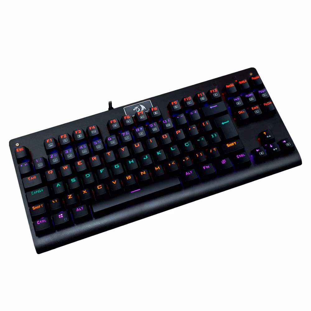 Teclado Mecânico Redragon Gamer Dark Avenger Rainbow K568R Brown, Switch Marron Preto - Imagem 2