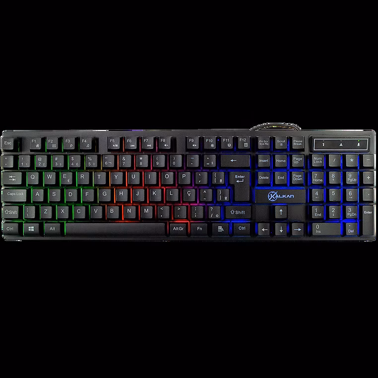 Teclado Membrana Gamer Kalkan Hati Iluminação Rainbow KLK00012 - Imagem 3