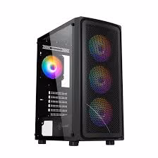 Gabinete Gamer Kalkan Joturn RGB Preto com 4 fans KLK00038