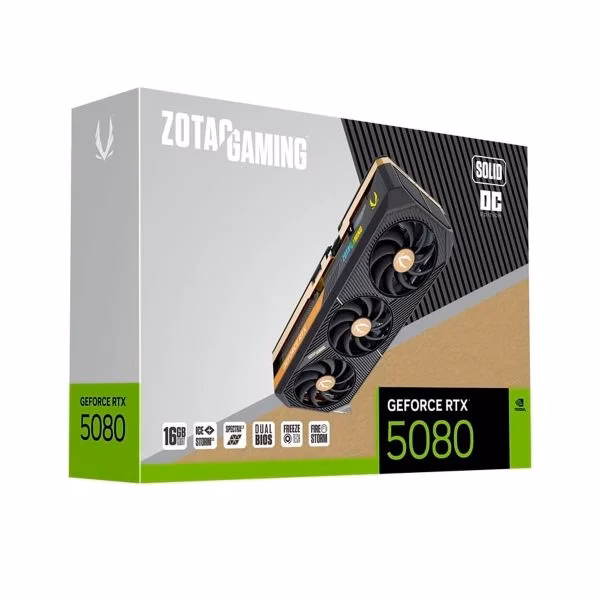 Gpu Zotac Gaming Geforce Rtx 5080 Solid Oc 16Gb Gddr7 - Zt-B50800J-10P - Imagem 4