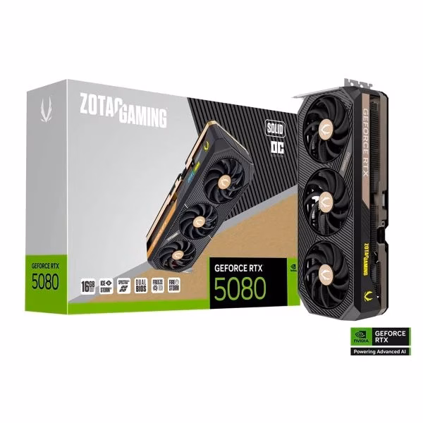 Gpu Zotac Gaming Geforce Rtx 5080 Solid Oc 16Gb Gddr7 - Zt-B50800J-10P