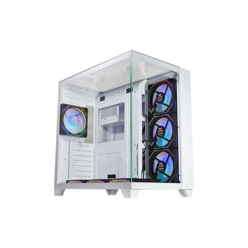 Gabinete Aquário K-Mex Tiger Shark White , ATX, Sem Fan, Sem Fonte