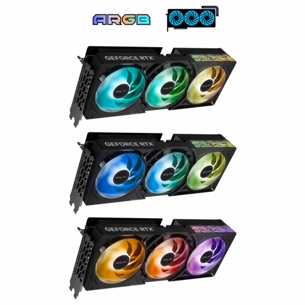 Placa de Vídeo Galax NVIDIA GeForce RTX 5080 1-Click OC, 16GB, GDDR7, ARGB, DLSS, Ray Tracing, 58NZN6MDBBOC - Imagem 7