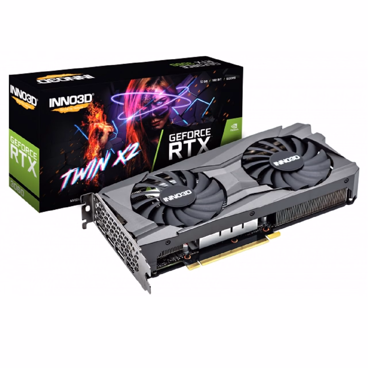 PLACA DE VIDEO INNO3D GEFORCE RTX 3060 TWIN X2 12GB DDR6 192