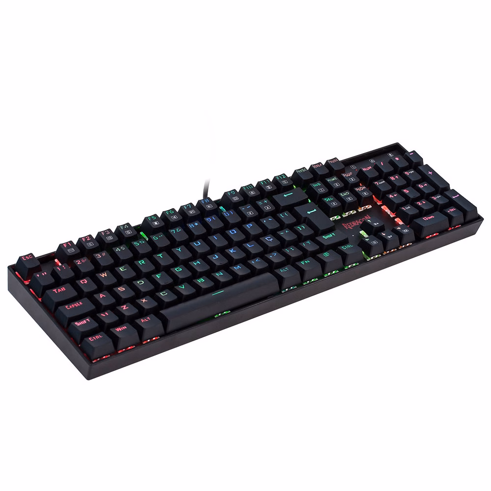 Teclado Com Fio Mecânico Redragon Mitra K551, RGB, Switch Azul, ABNT2 - K551RGB-1 (PT-BLUE)