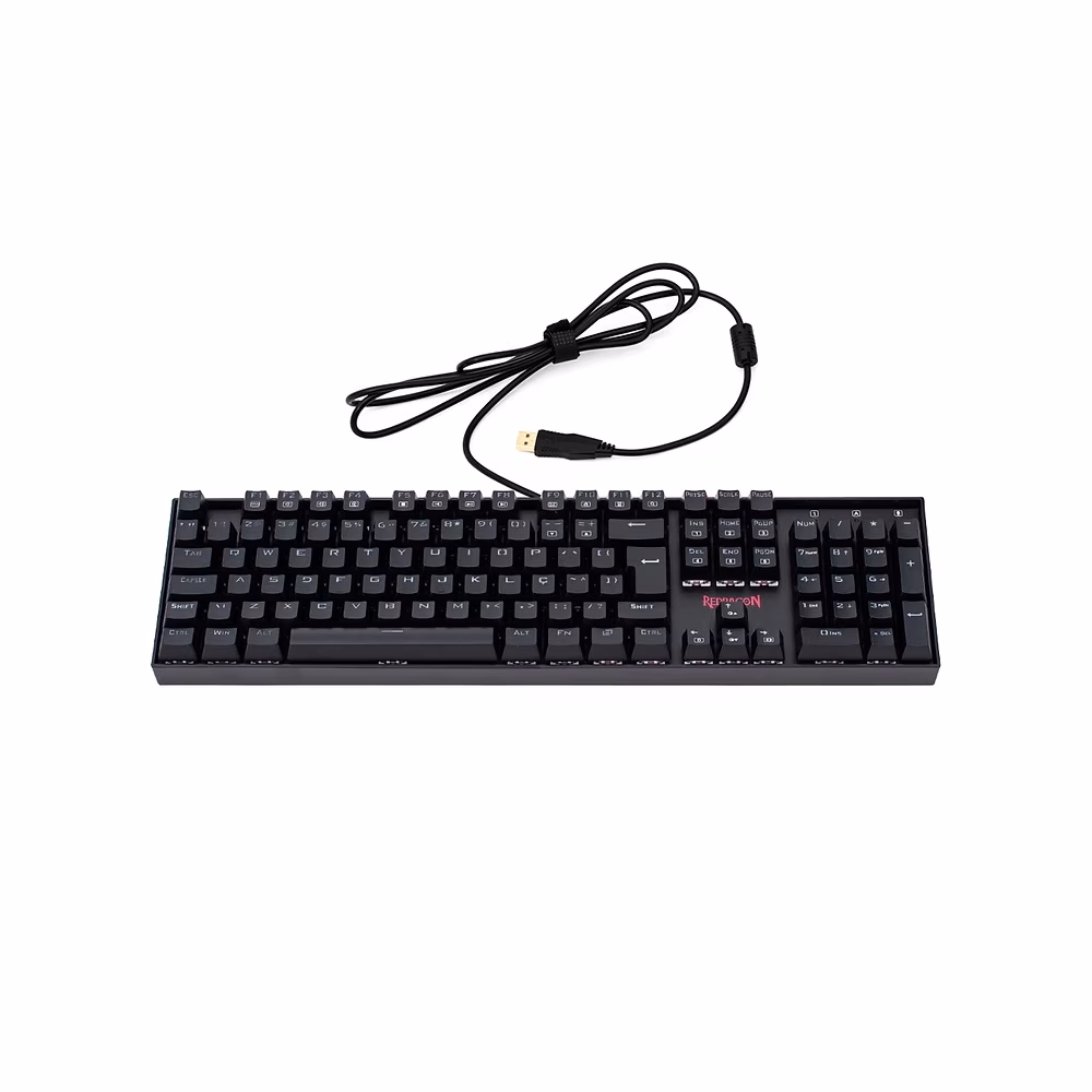 Teclado Com Fio Mecânico Redragon Mitra K551, RGB, Switch Azul, ABNT2 - K551RGB-1 (PT-BLUE) - Imagem 4