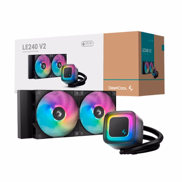 Water cooler DeepCool LE 240 V2 preto RGB (R-LE240-BKAMMC-G-2)