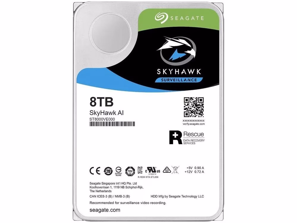 HD Seagate SkyHawk 8TB 3,5'' 7200RPM SATA6 - ST8000VE000