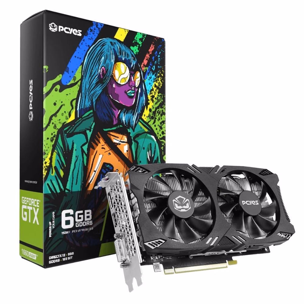 Gpu Gtx 1660 Super Gddr6 6Gb 192 Bits Full Size Dual Fan Pvx1660S62F