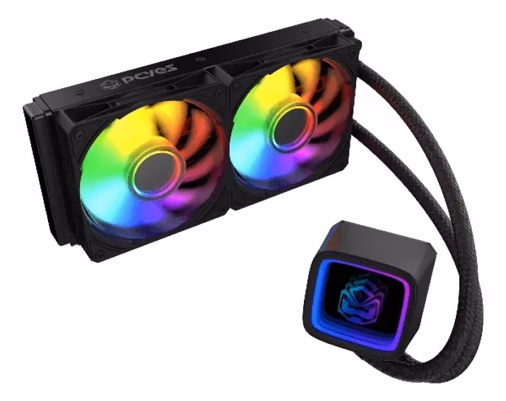 Water Cooler PCYes Tundra Black Vulcan ARGB 240mm 250W TDP - WCTBV240