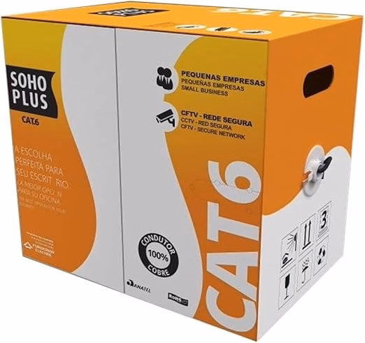 Caixa De Cabo De Rede Cat6 SohoPlus Furukawa 100% Cobre Utp 305 Metros - Imagem 3