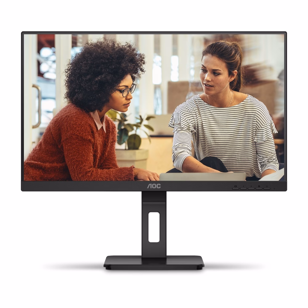 Monitor AOC 23,8" IPS Full HD 100Hz HDMI DisplayPort VGA Ajuste Altura e Rotação 24E3UF/57