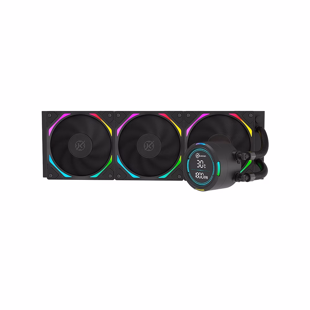 Water Cooler Kalkan Delta V2 360mm ARGB Preto com Display LCD KLK00067 - Imagem 2